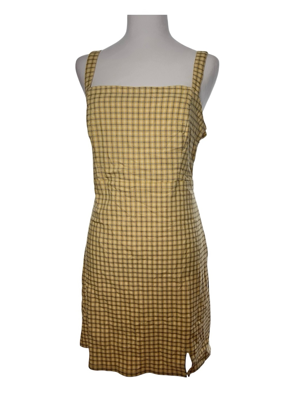 Hollister Yellow Plaid Mini Dress